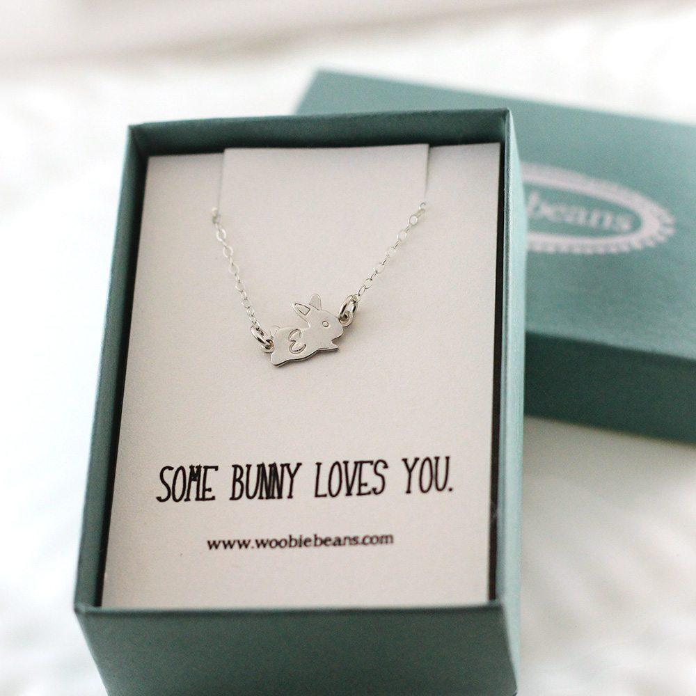 Sterling Silver Bunny Necklace – Woobie Beans Jewelry, Gifts & Apparel