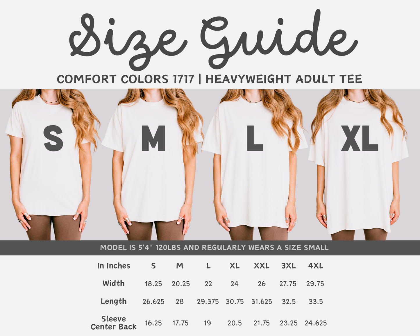 a women's size guide for a t - shirt