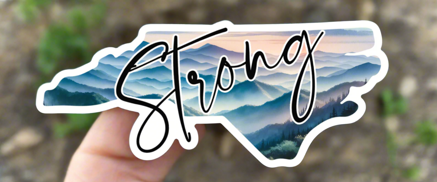 NC Strong Sticker - 100% of profits go to Hurricane Helene relief