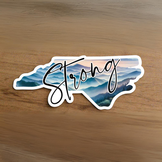 NC Strong Sticker - 100% of profits go to Hurricane Helene relief