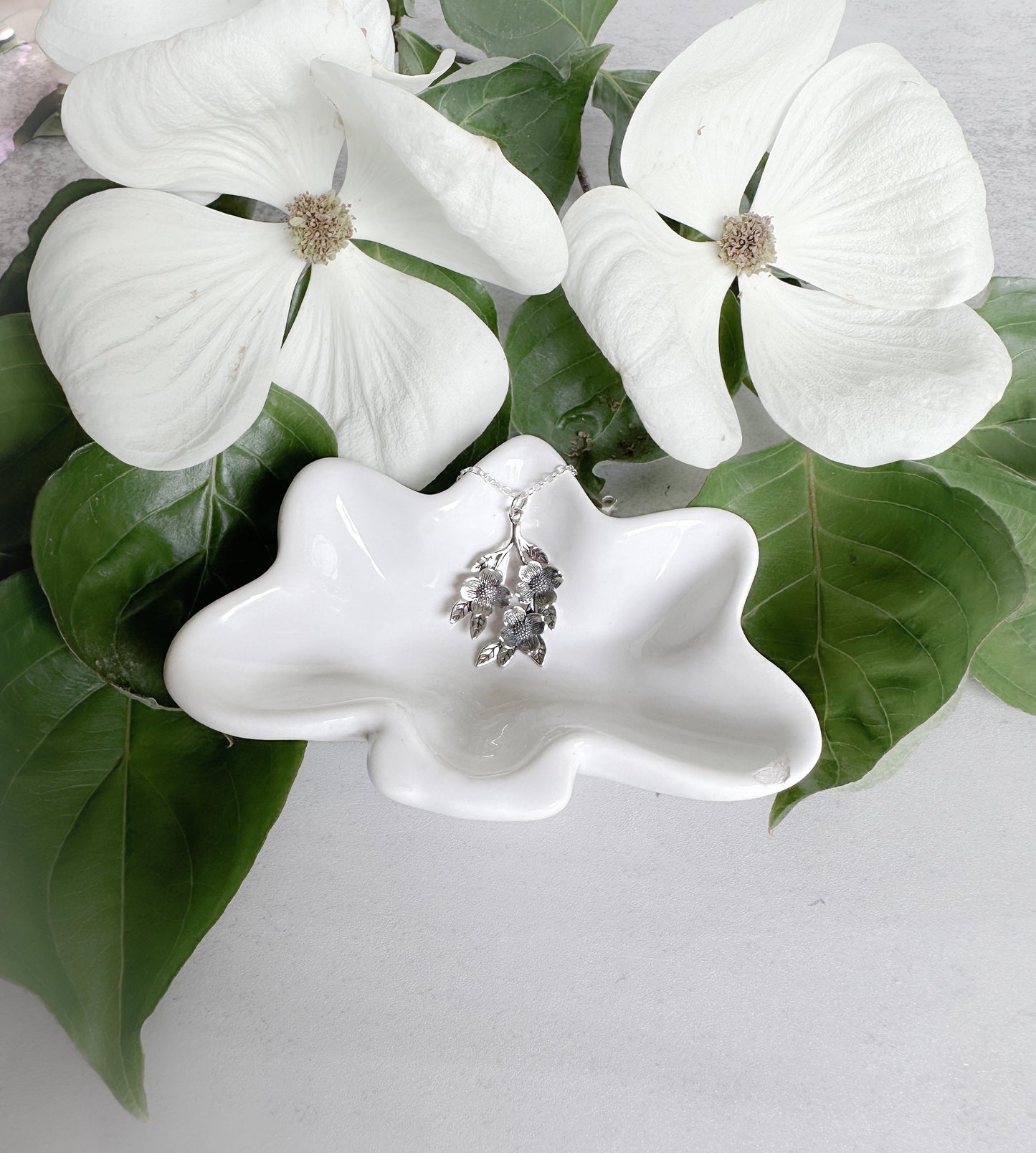 Dogwood Tree Blossoms Necklace