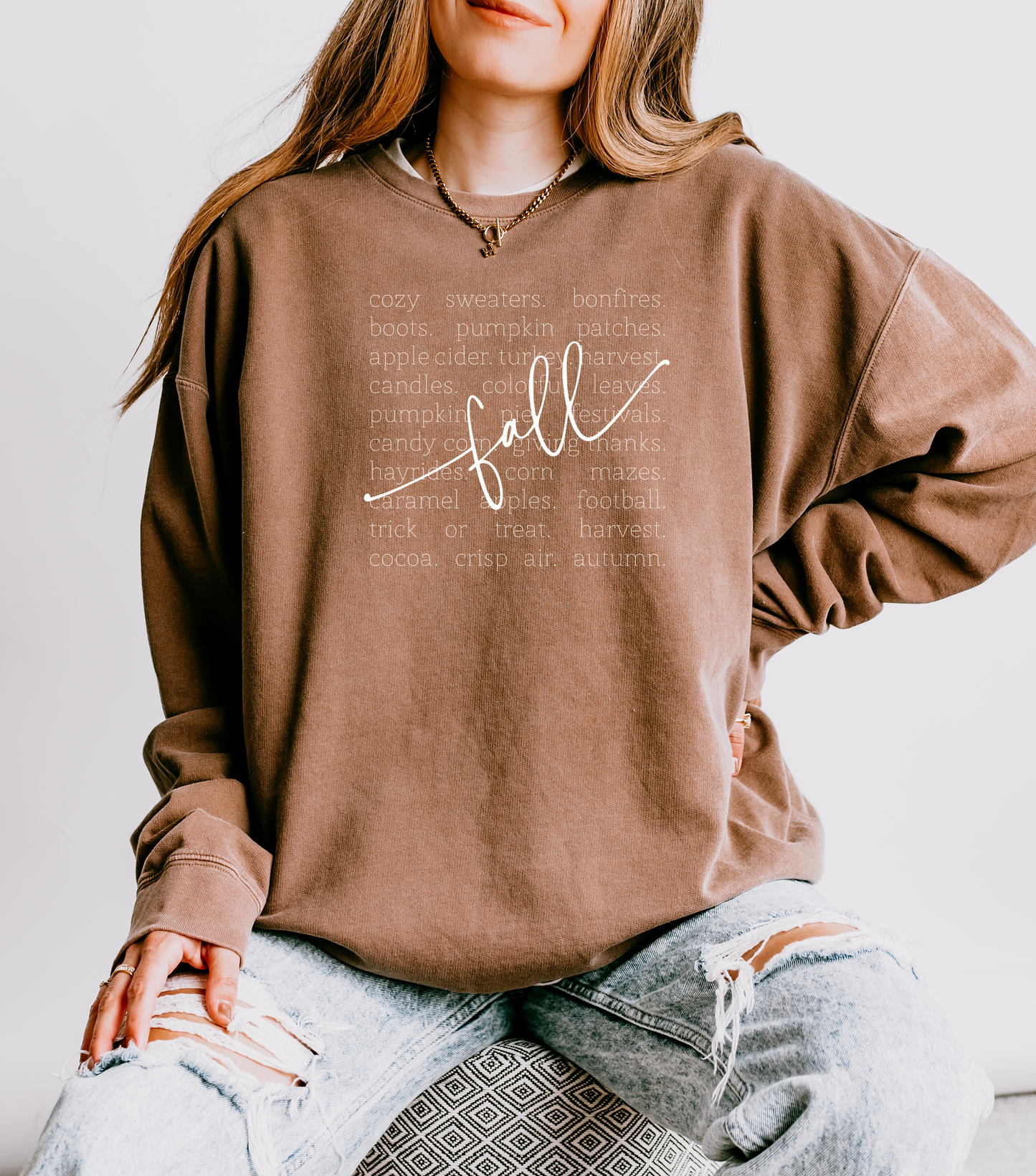 Fall Words Cozy Sweatshirt