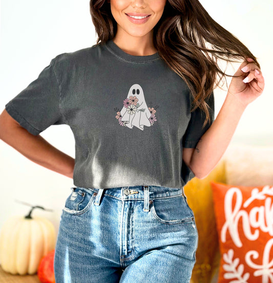 Cute Ghost with Flowers Shirt