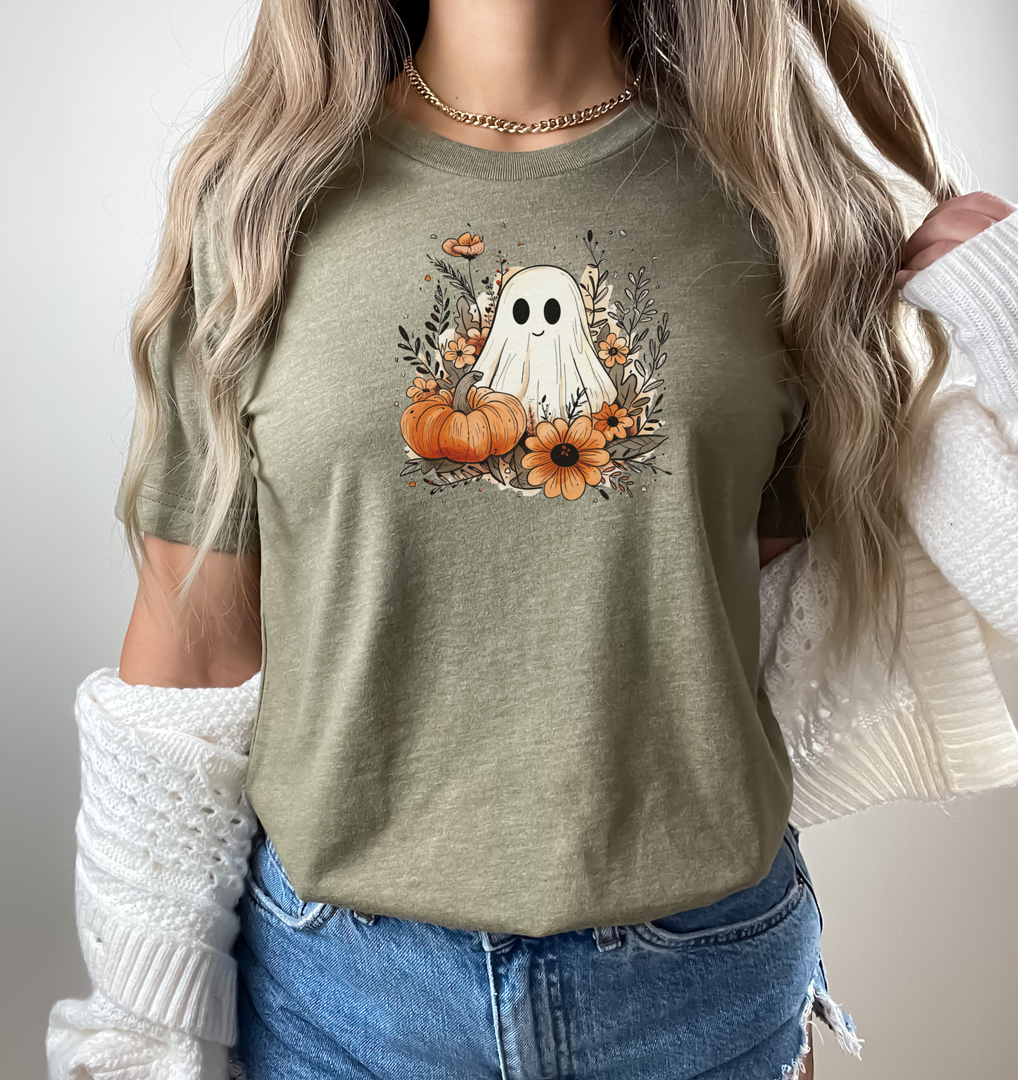 Vintage Ghost with Pumpkins Shirt