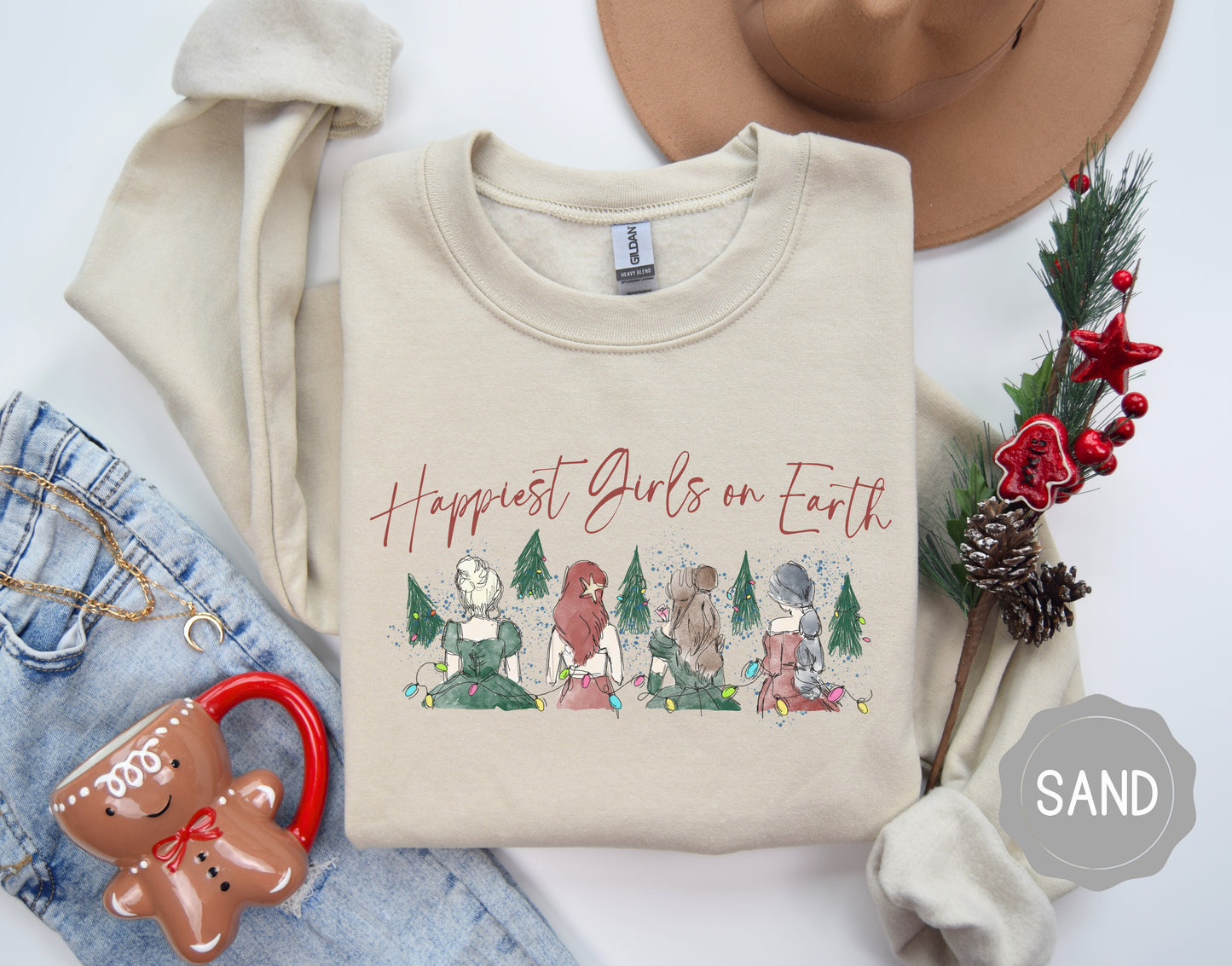 Happiest Girls on Earth Christmas Tee