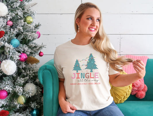 Jingle All the Way Bella Canvas tee