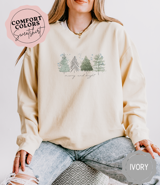 Merry & Bright Snowy Trees Shirt