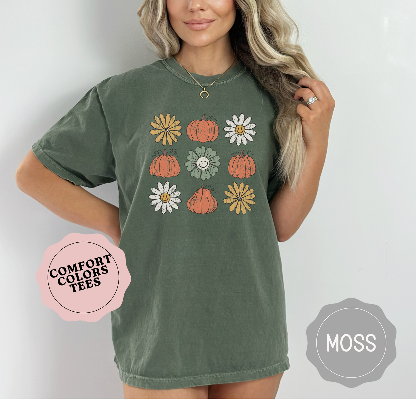 Pumpkins and Daisies Fall Shirt