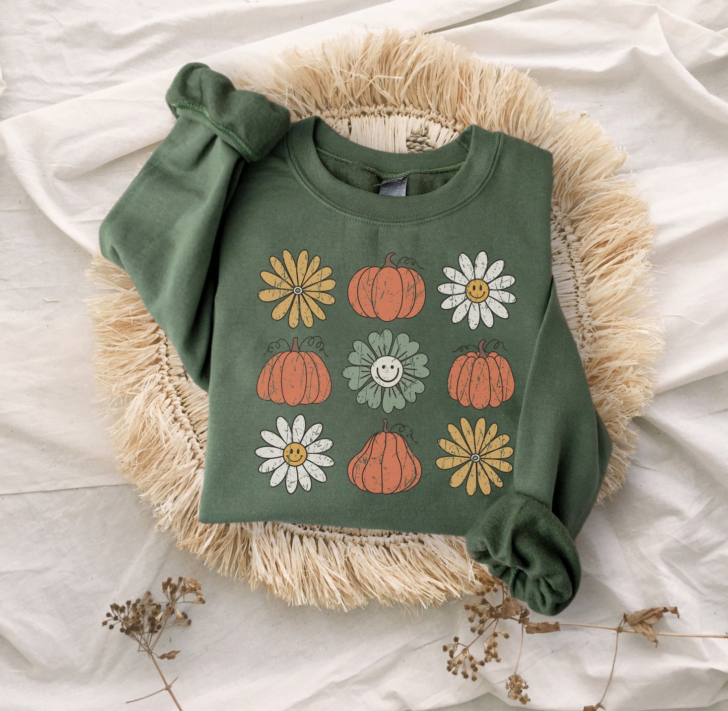 Pumpkins and Daisies Fall Shirt