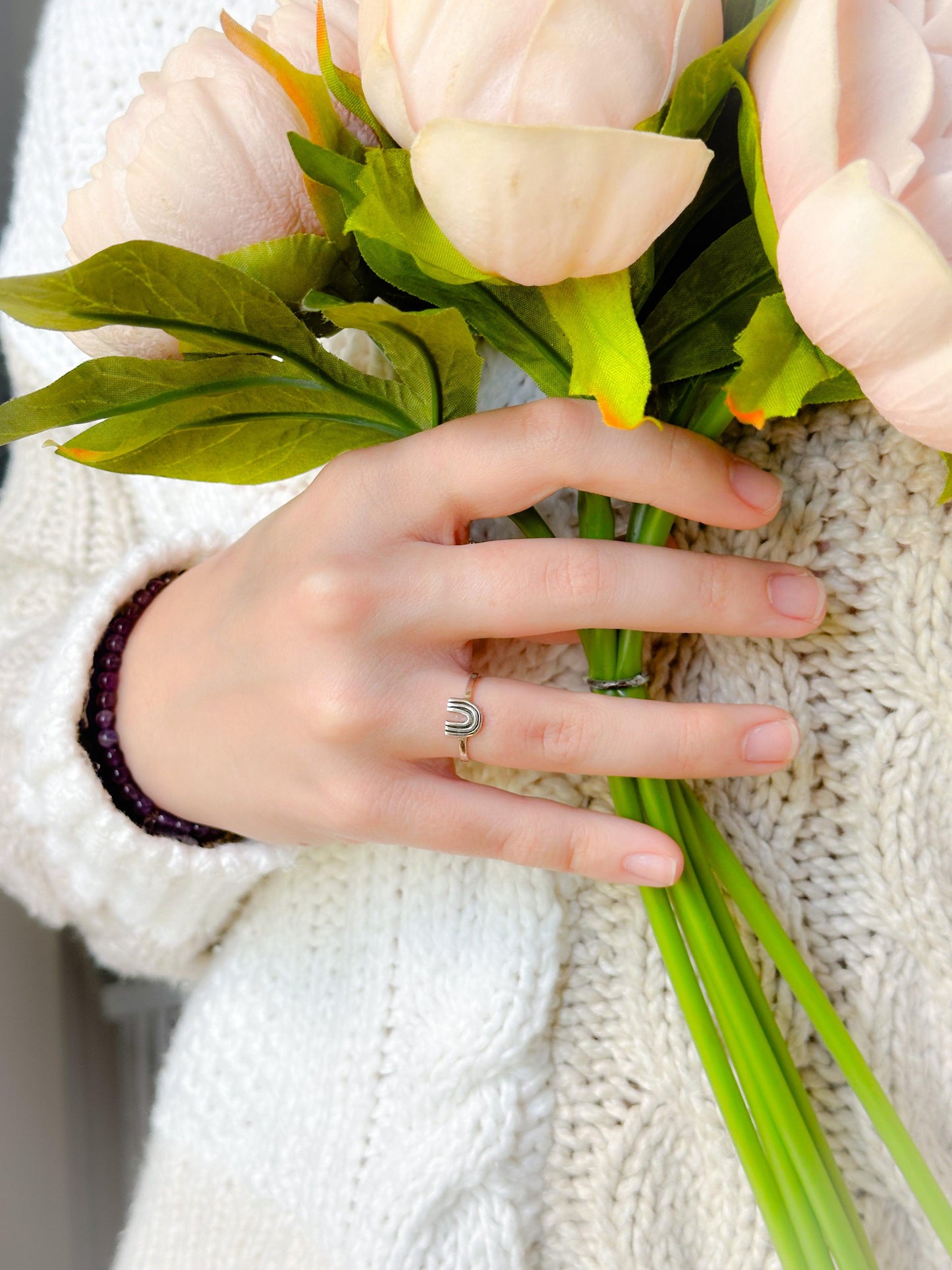 Sterling Silver Rainbow Ring