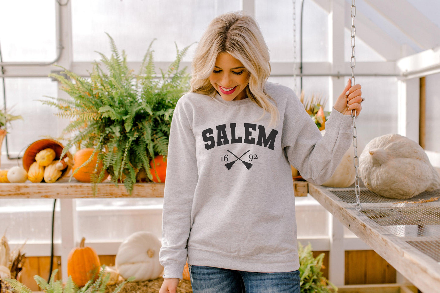 Salem 1692 Tee with Witches Brooms