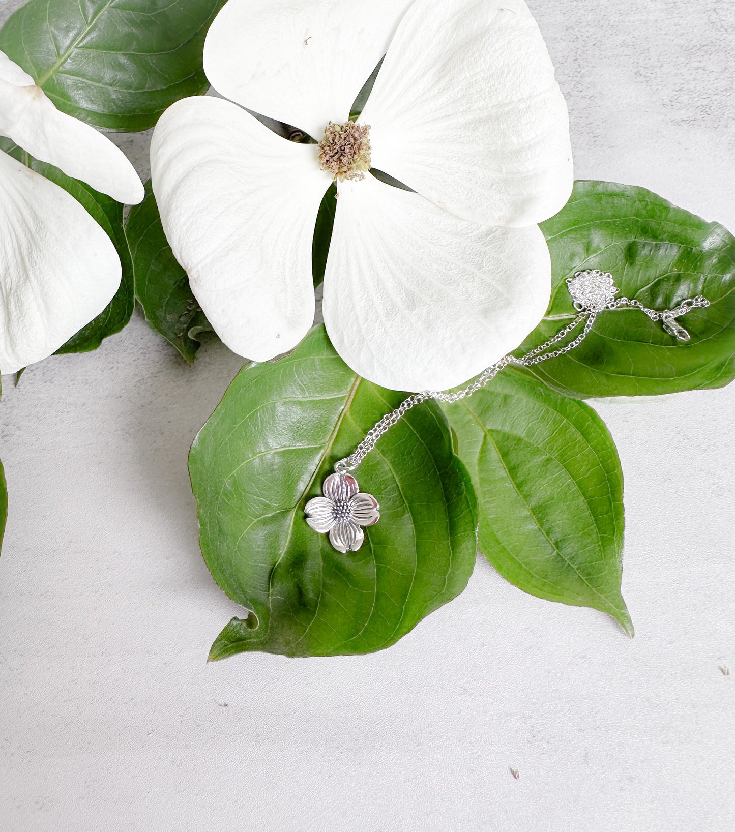 Simple Dogwood Blossom Necklace