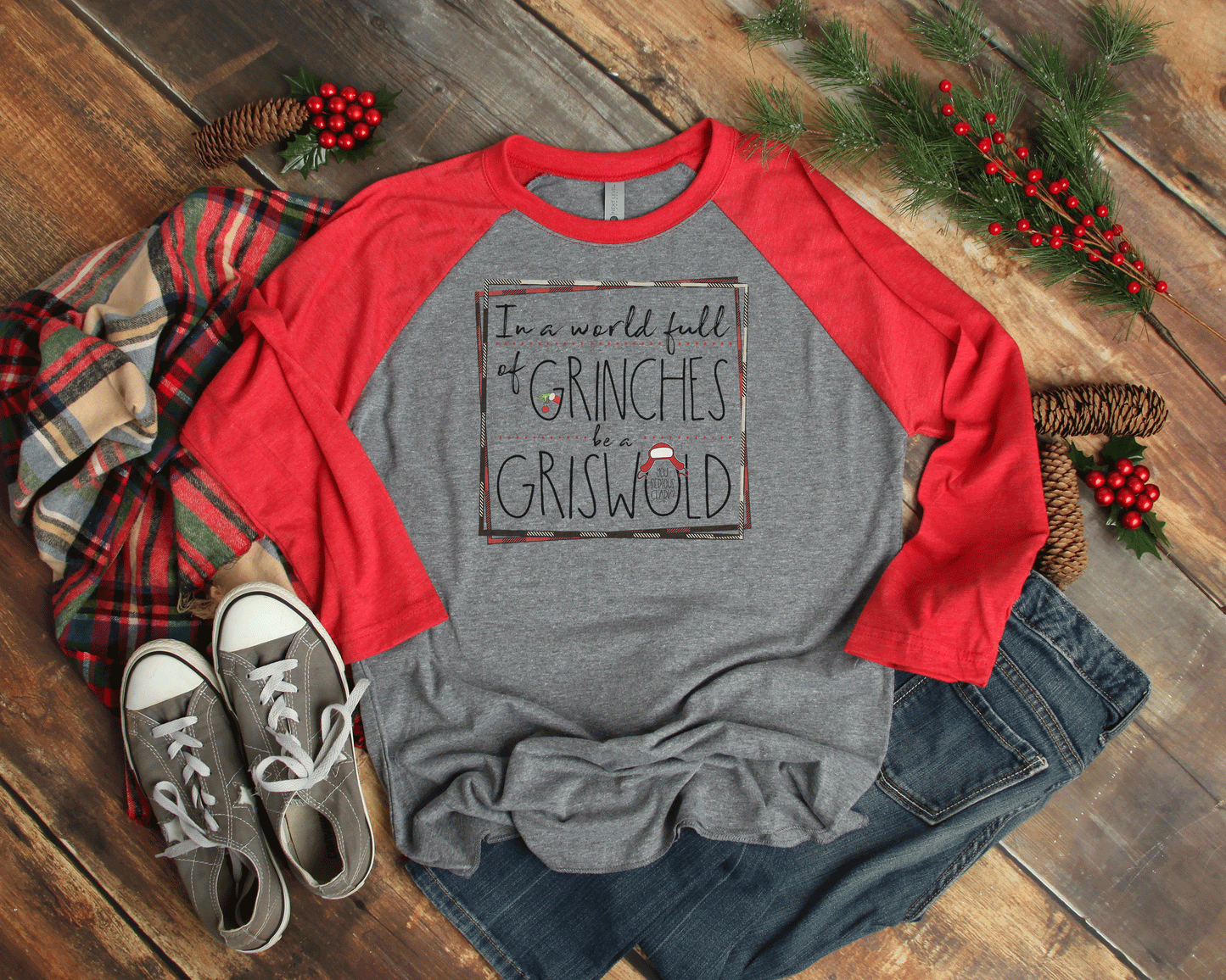 World Full of Grinches Raglan Tee